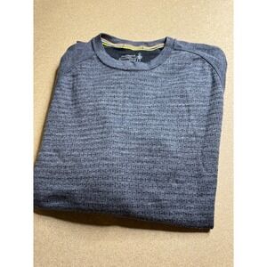 Smartwool Merino Wool Base Layer Mens Large Gray Long Sleeve Textured Crewneck